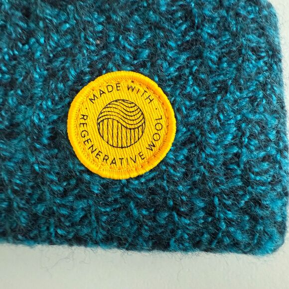 Allbirds Ragen Wool Beanie Hat Teal Marl One Size NWT New With Tags - Picture 2 of 10